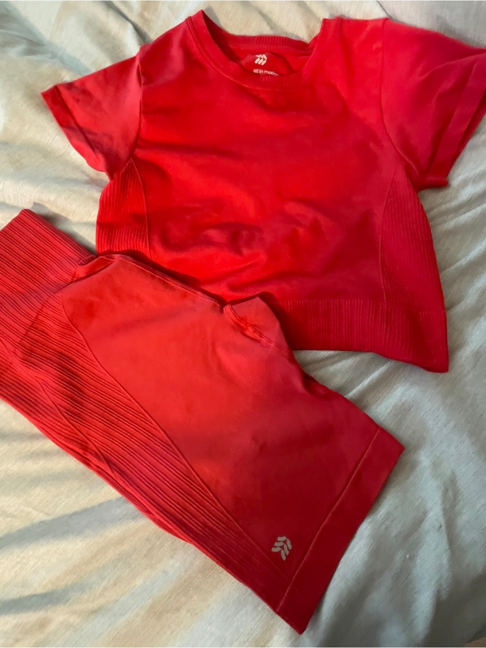 all in motion Bright Red Athletic Top